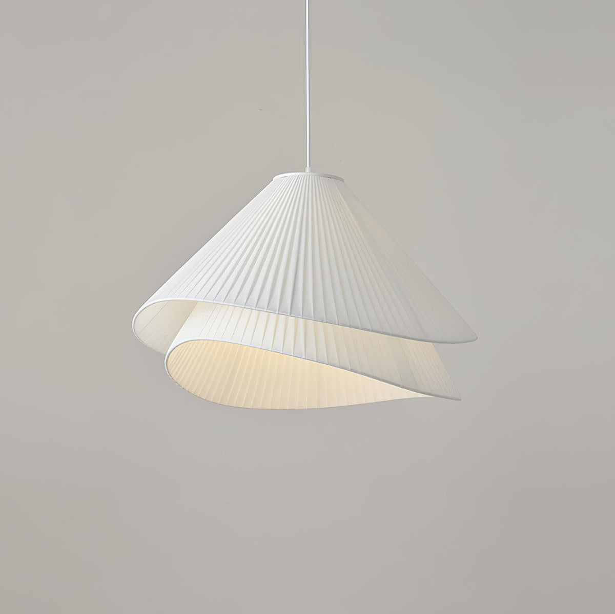 Tempo Pleated Pendant Light-Neutral Decor