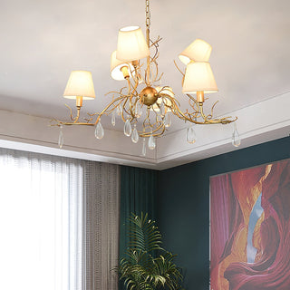 Olsolan Postmodern Luxe Tissu Cristal Lustre