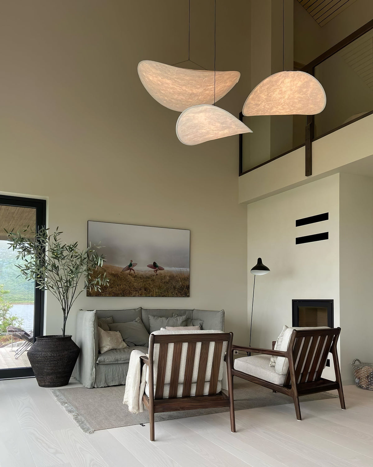 Belia Lampe Suspendue Minimaliste en Soie