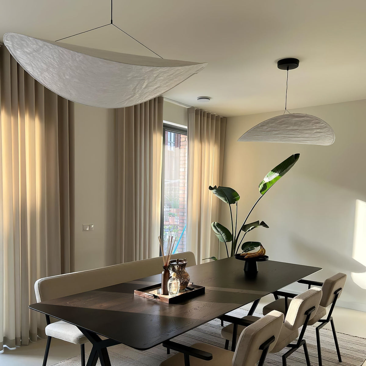 Belia Lampe Suspendue Minimaliste en Soie
