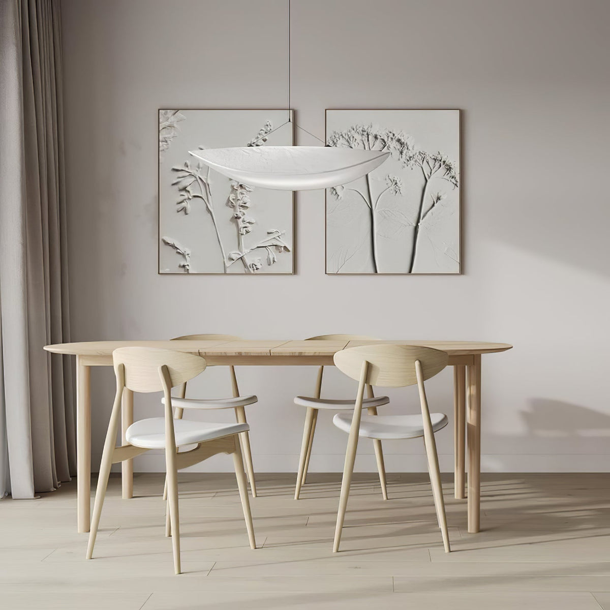 Belia Lampe Suspendue Minimaliste en Soie