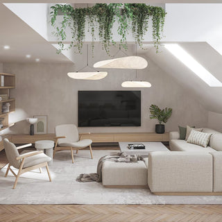 Vela Lampe Suspendue Minimaliste en Soie