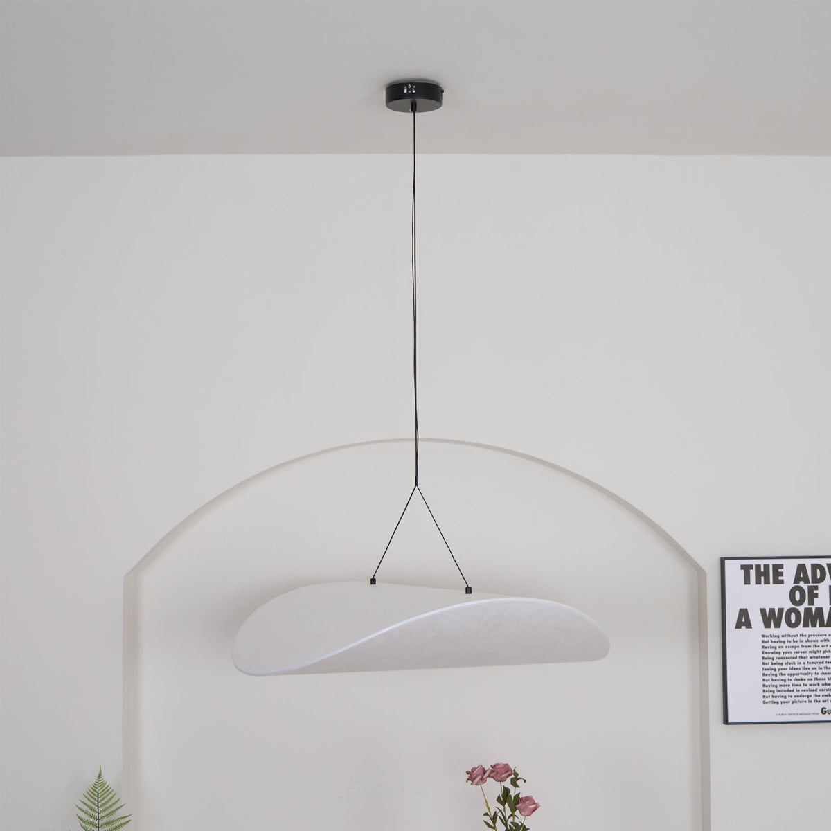 Belia Lampe Suspendue Minimaliste en Soie