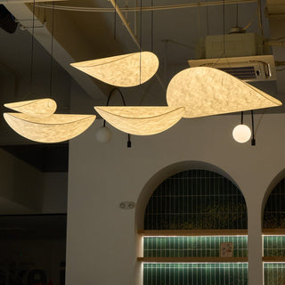 Vela Lampe Suspendue Minimaliste en Soie