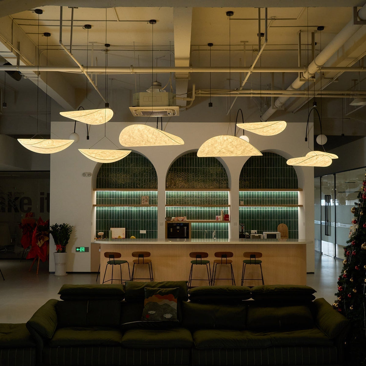 Belia Lampe Suspendue Minimaliste en Soie