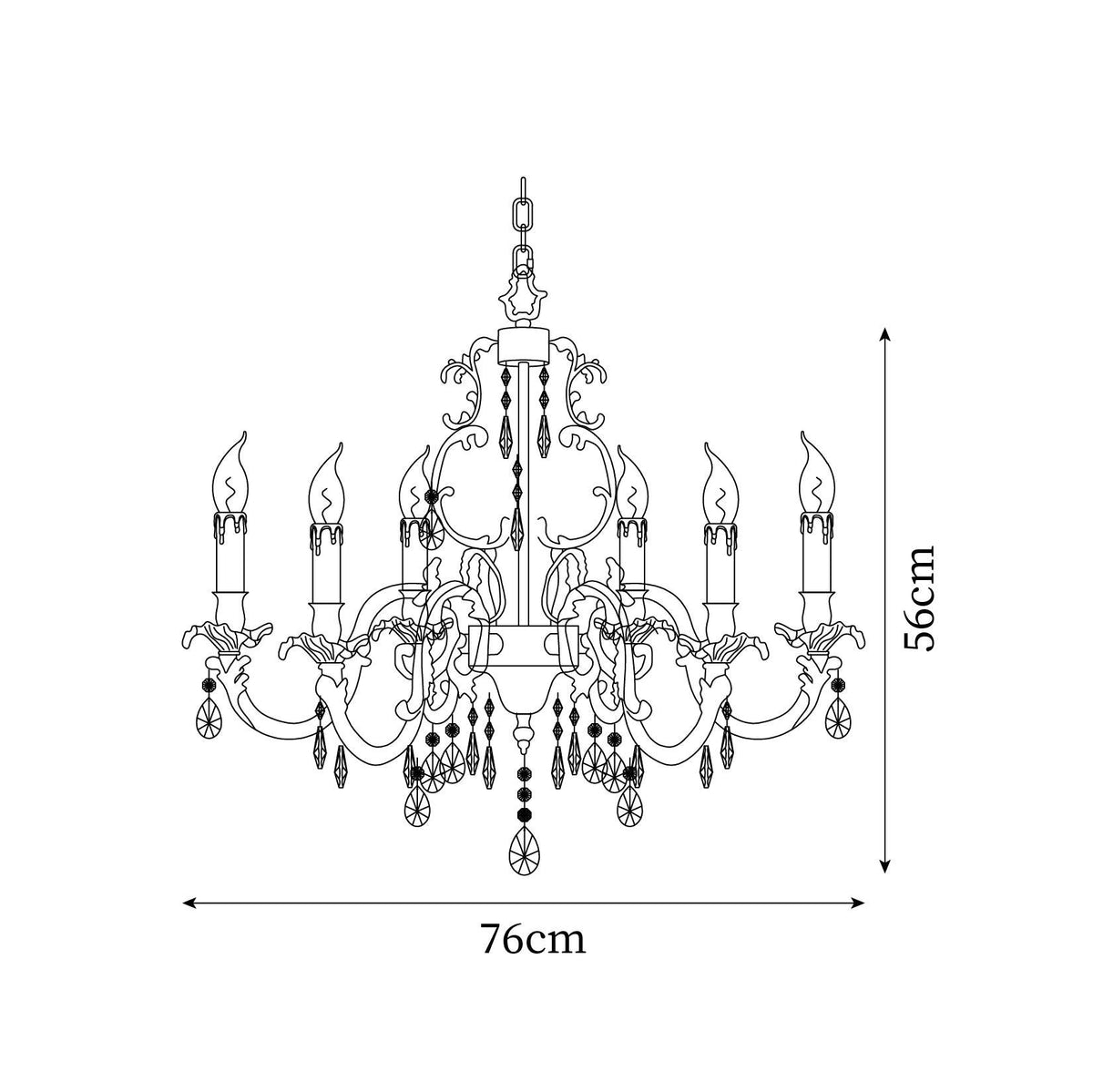 Ella Chandelier Classic Brass Crystal-Neutral Decor