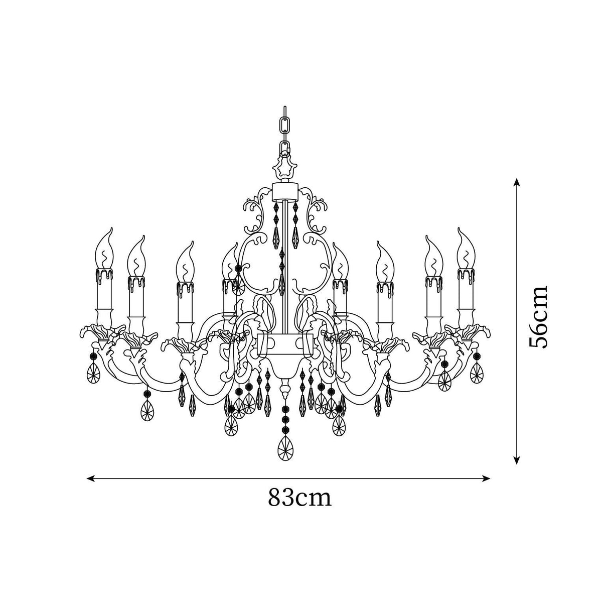 Ella Chandelier Classic Brass Crystal-Neutral Decor