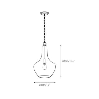 Avenila Moderne Minimaliste Verre Métal Suspension