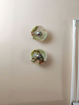 Olrine Moderne Minimaliste Marbre Métal Applique Murale