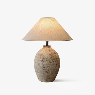 Terravina Textured Ceramic Table Lamp-Neutral Decor