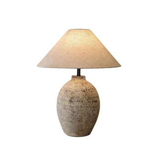 Terravina Textured Ceramic Table Lamp-Neutral Decor