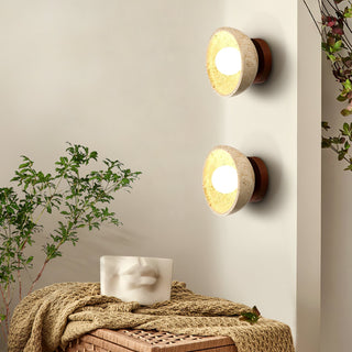 Vacaris Applique Murale Minimaliste en Travertin