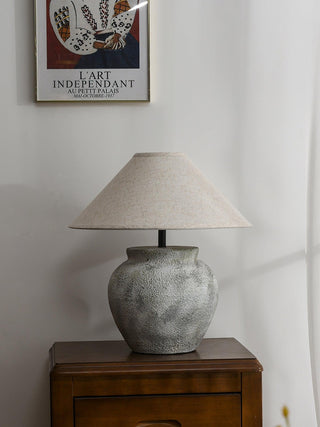 Ophaion Stone Table Lamp-Neutral Decor
