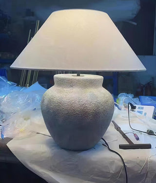 Ophaion Stone Table Lamp-Neutral Decor