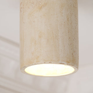 Aurnorira Lampe Plafonnier Cylindrique en Travertin