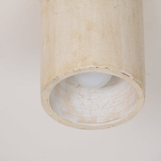 Aurnorira Lampe Plafonnier Cylindrique en Travertin
