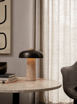 Tavivira Lampe de Table en Travertin
