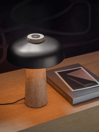 Tavivira Lampe de Table en Travertin