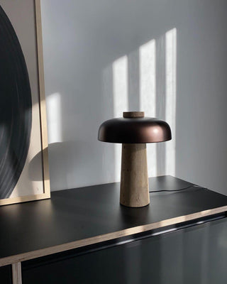 Tavivira Lampe de Table en Travertin