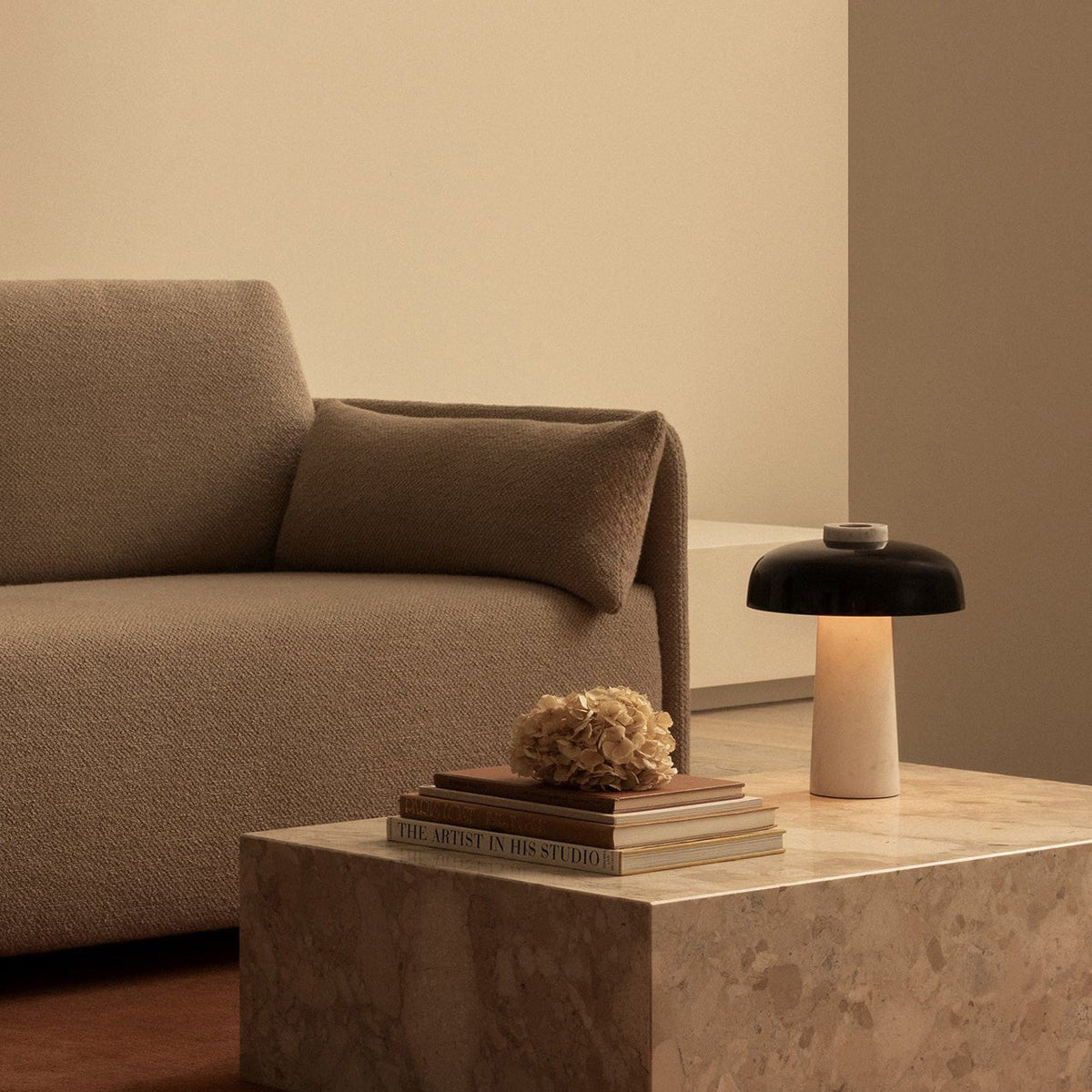 Tavivira Lampe de Table en Travertin