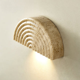 Faro Applique Murale en Travertin Demi-Lune