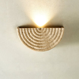 Faro Applique Murale en Travertin Demi-Lune