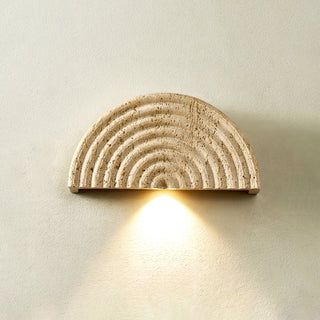 Faro Applique Murale en Travertin Demi-Lune