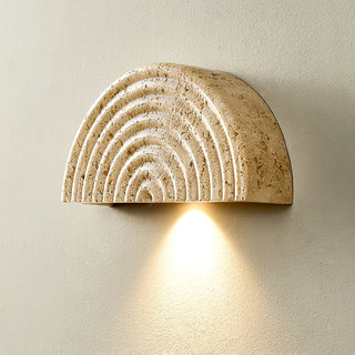 Faro Applique Murale en Travertin Demi-Lune