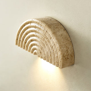 Faro Applique Murale en Travertin Demi-Lune