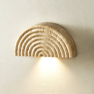 Faro Applique Murale en Travertin Demi-Lune