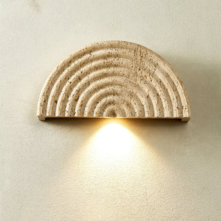 Faro Applique Murale en Travertin Demi-Lune