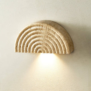 Faro Applique Murale en Travertin Demi-Lune