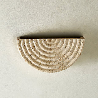 Faro Applique Murale en Travertin Demi-Lune