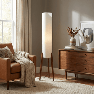 Terra Ink Column Floor Lamp-Neutral Decor