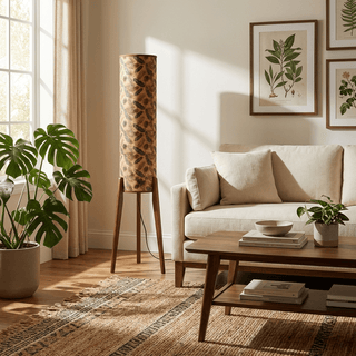 Terra Ink Column Floor Lamp-Neutral Decor