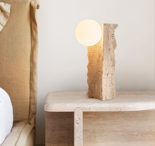 Vyrnora Travertine Slab Table Lamp-Neutral Decor