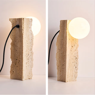 Vyrnora Travertine Slab Table Lamp-Neutral Decor