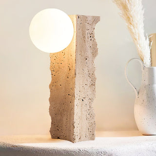 Vyrnora Travertine Slab Table Lamp-Neutral Decor