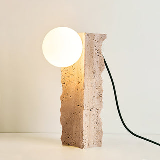 Vyrnora Travertine Slab Table Lamp-Neutral Decor