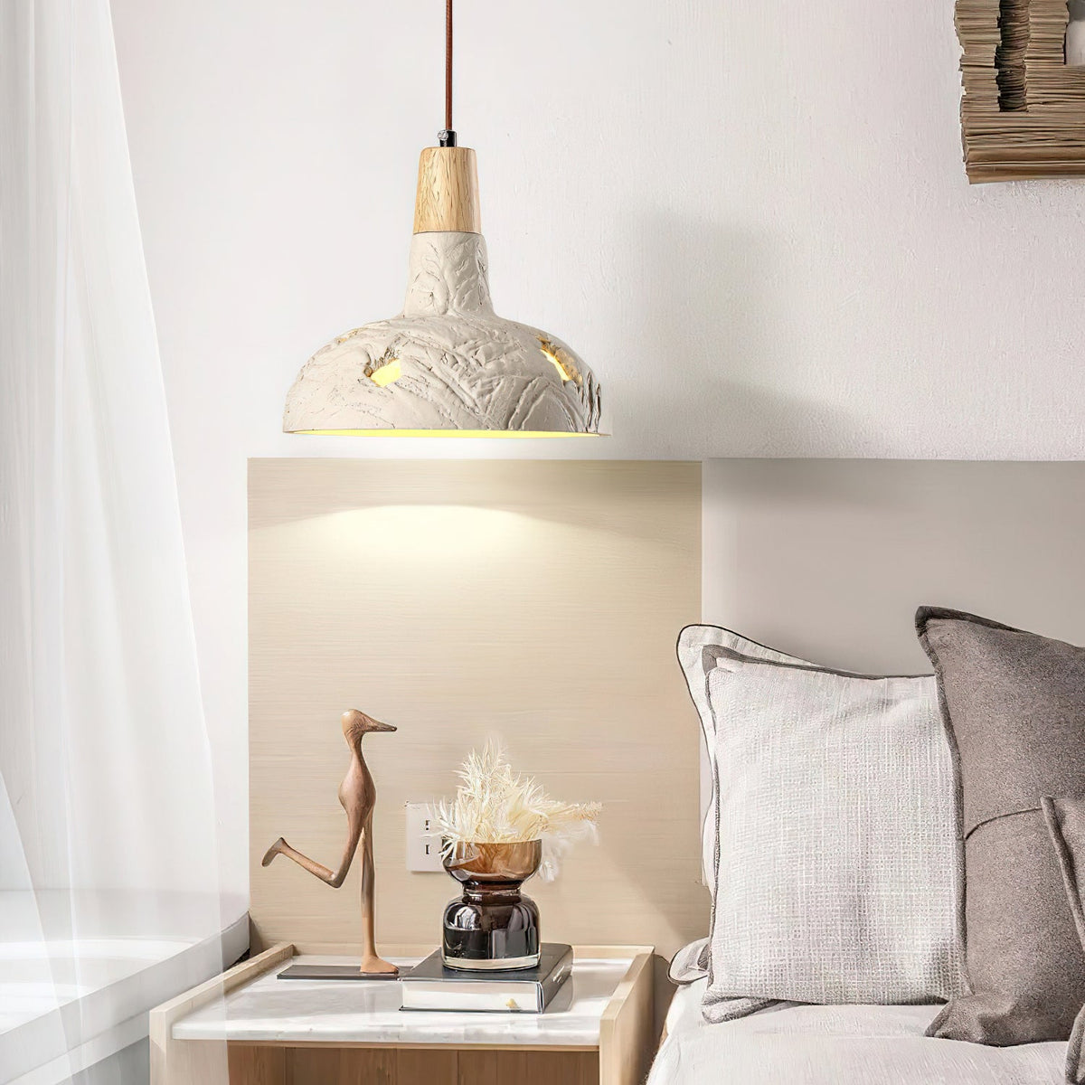 Ormarion Suspension Sculpturale en Ciment Art Nordique