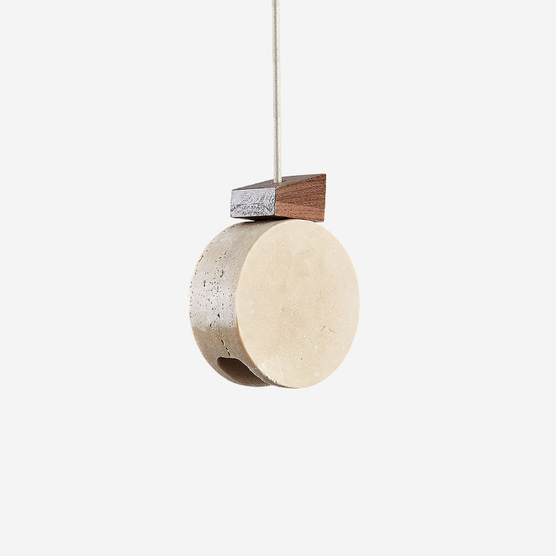 Ritta Pendant Light Geometry Travertine-Neutral Decor