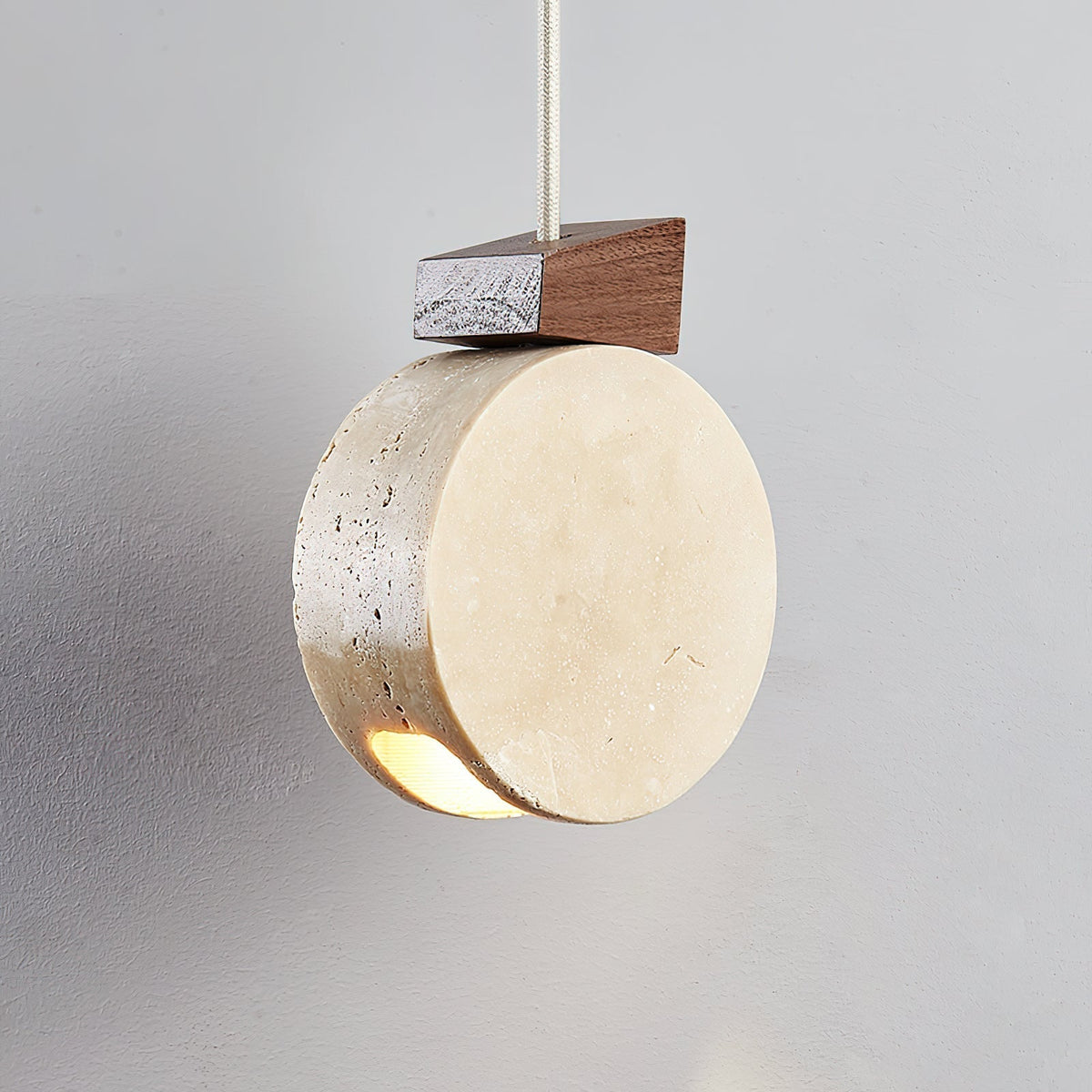 Ritta Pendant Light Geometry Travertine-Neutral Decor