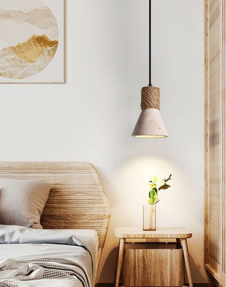 Taverette Vintage Jaune Travertin Suspension Corde