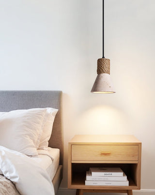 Taverette Vintage Jaune Travertin Suspension Corde