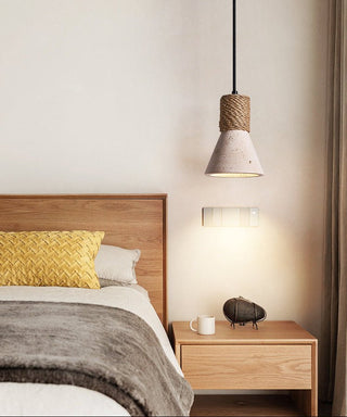 Taverette Vintage Jaune Travertin Suspension Corde