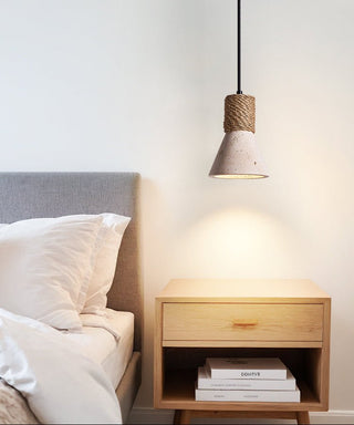 Taverette Vintage Jaune Travertin Suspension Corde
