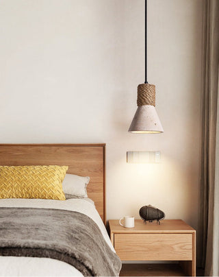 Taverette Vintage Jaune Travertin Suspension Corde
