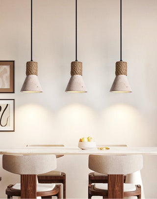 Taverette Vintage Jaune Travertin Suspension Corde
