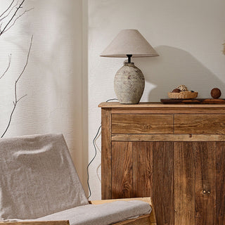 Terravina Textured Ceramic Table Lamp-Neutral Decor