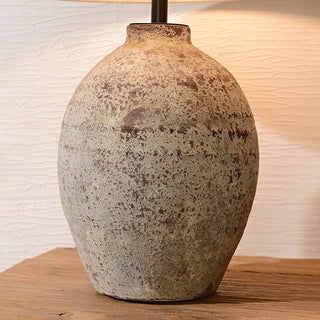 Terravina Textured Ceramic Table Lamp-Neutral Decor